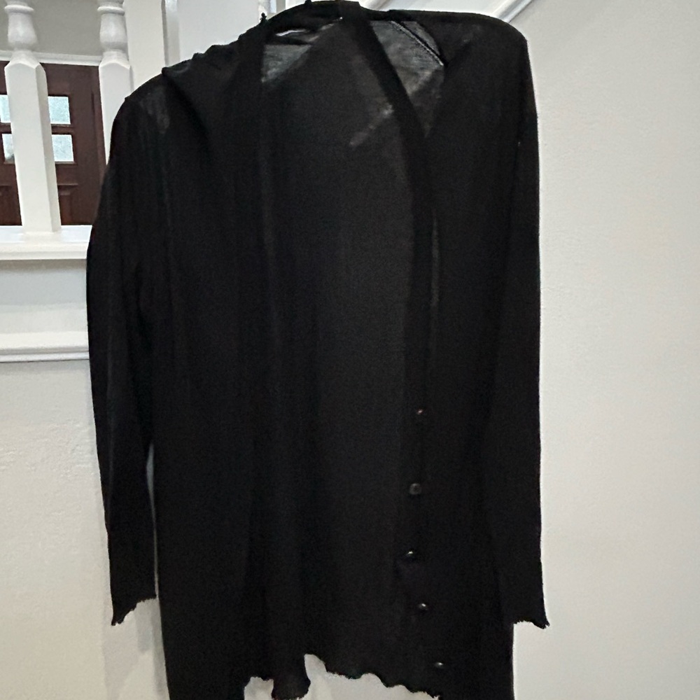 Alexander Wang Sheer Black Cardigan